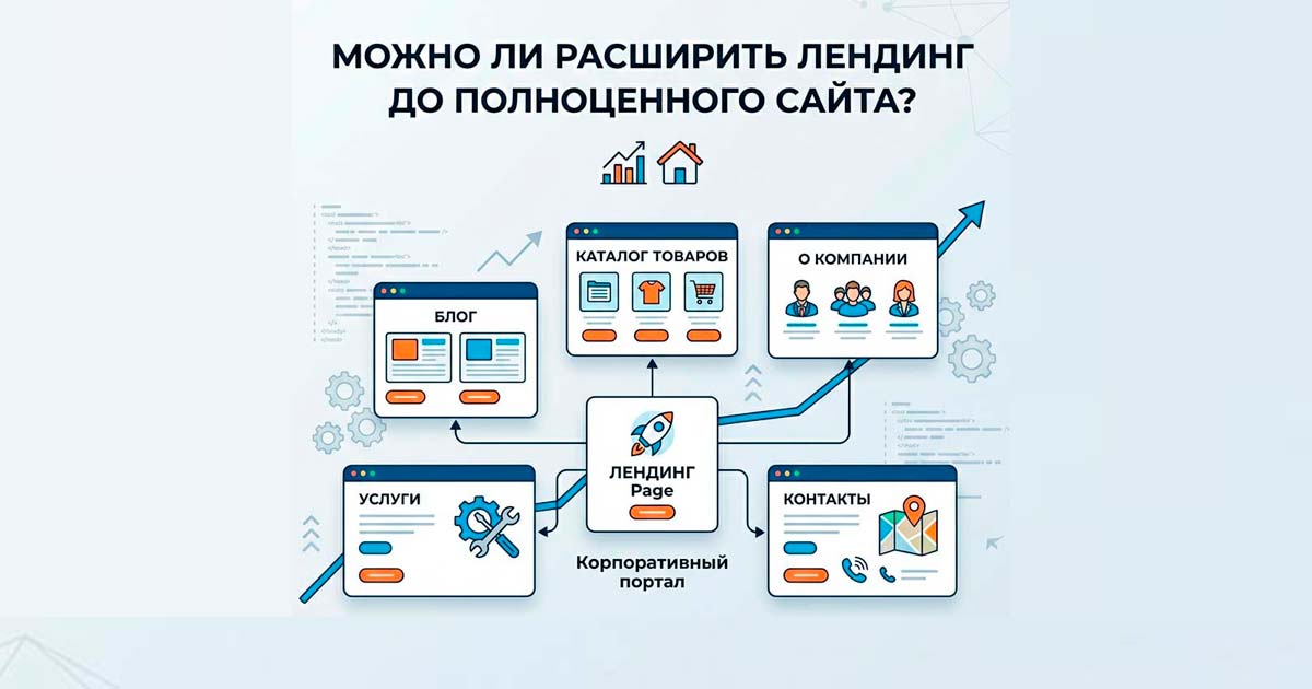 Можно ли расширить лендинг до полноценного сайта?