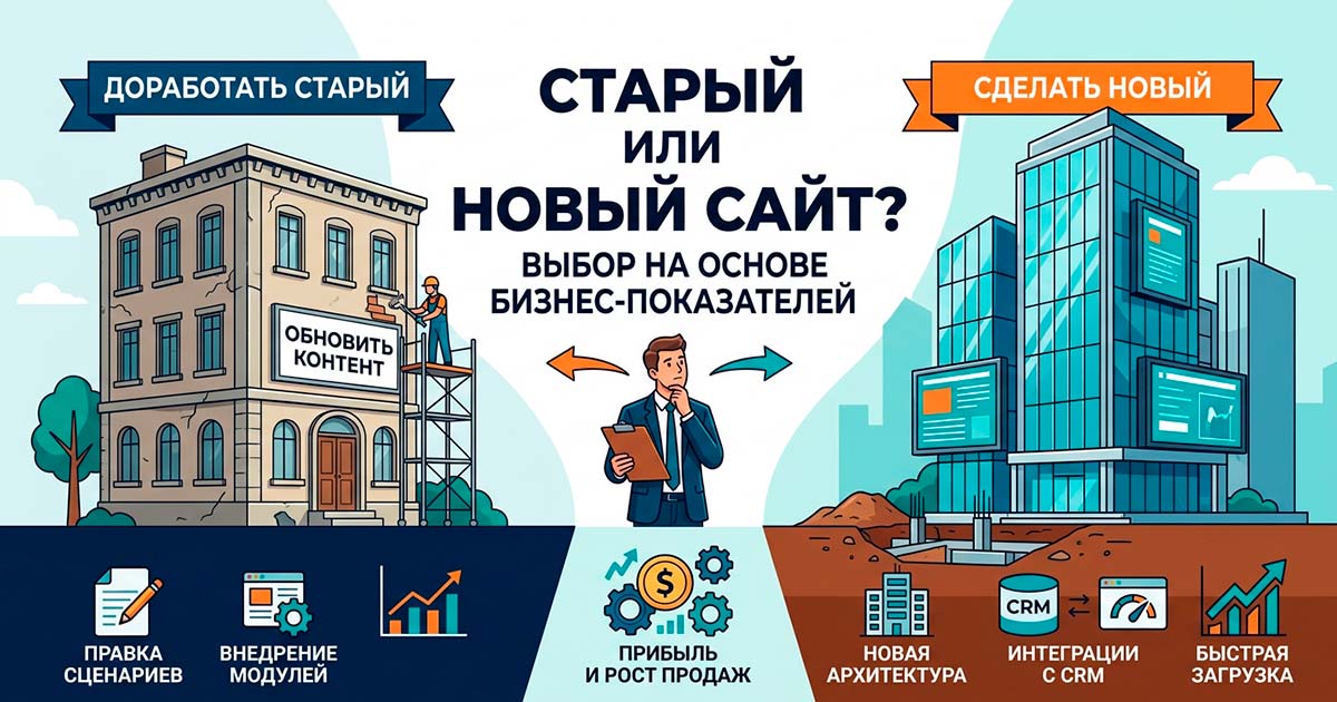 Доработать старый сайт или сделать новый: что выбрать?
